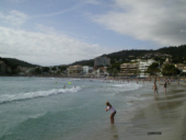 schmaler Strand von Paguera